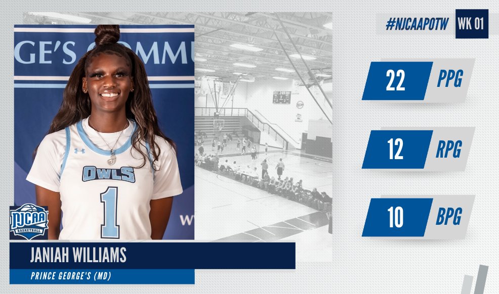Janiah Williams Named NJCAA Division III Women's Basketball Player of the Week