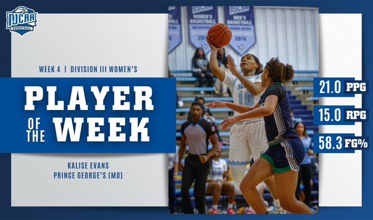 Evans Named Division III Women&rsquo;s Basketball Player of the Week
